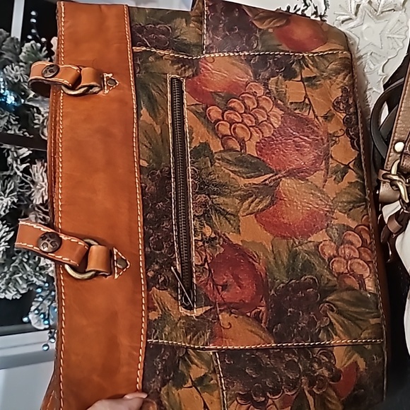 PatriciaNash. Rosa Benini Tan Ladies Womens Bag Leather Patch Appliqu - Picture 6 of 6